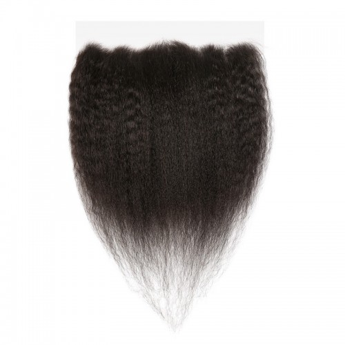 Virgin Human Hair Kinky Straight 13x4 13x6 Transparent Lace Frontal | Human Hair Wig | Lace Front